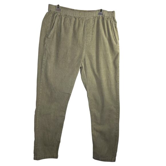 Outerknown Unisex L Corduroy Oatmeal Beige Elastic Pants. Outdoors Comfy Warm - Picture 1 of 13